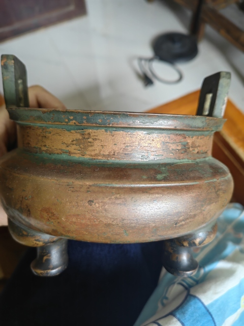 古玩銅器老銅爐拍賣,當前價格3800元