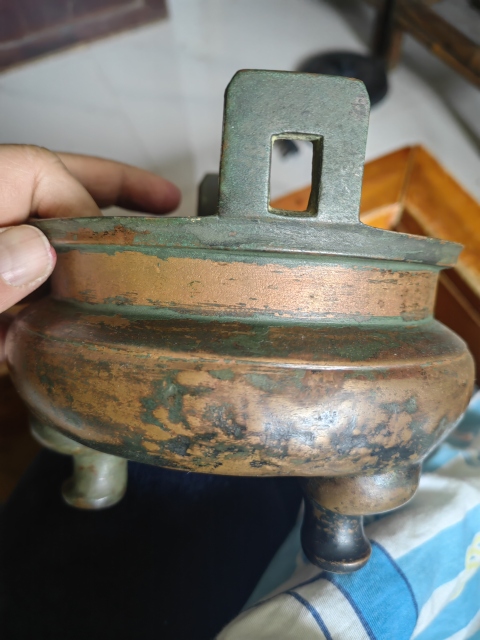 古玩銅器老銅爐拍賣,當前價格3800元