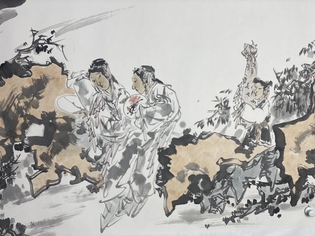 古玩字畫中美協劉藝青 仕女圖帶合影拍賣,當前價格1388元