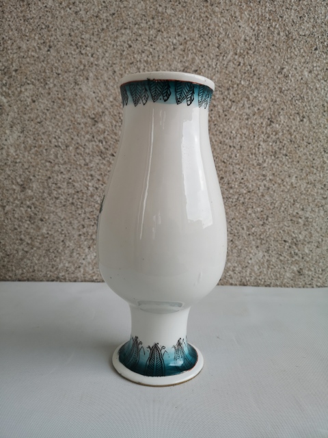 古玩陶瓷出口創匯期花鳥紋彩瓷觀音瓶拍賣，當前價格298元