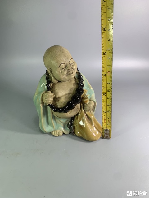 古玩陶瓷石灣窯彌勒佛瓷塑拍賣，當前價格299元