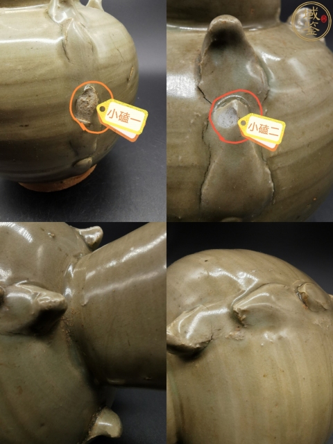 古玩陶瓷宋代?越窯系青瓷多角梅瓶拍賣，當前價格35800元