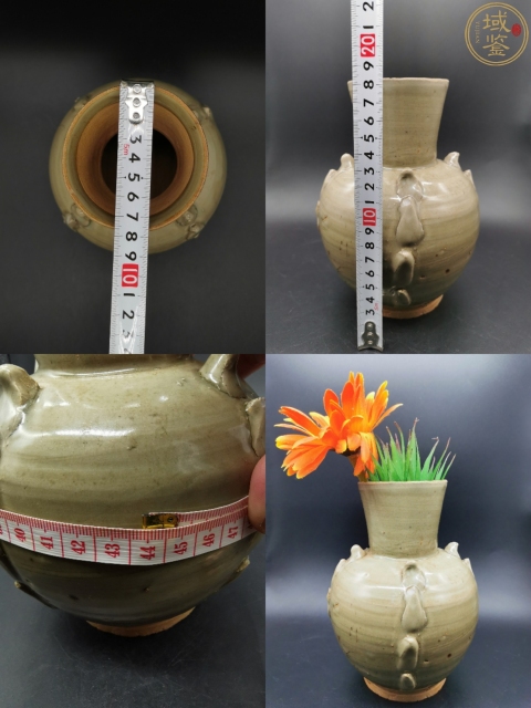 古玩陶瓷宋代?越窯系青瓷多角梅瓶拍賣，當前價格35800元