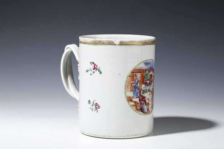 古玩陶瓷清中廣彩人物故事馬克杯拍賣，當前價格4800元