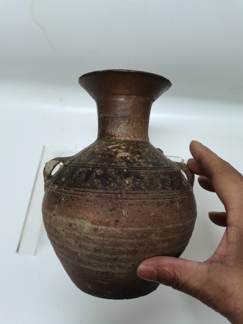 古玩陶瓷青釉雙系瓶拍賣,當前價格3888元