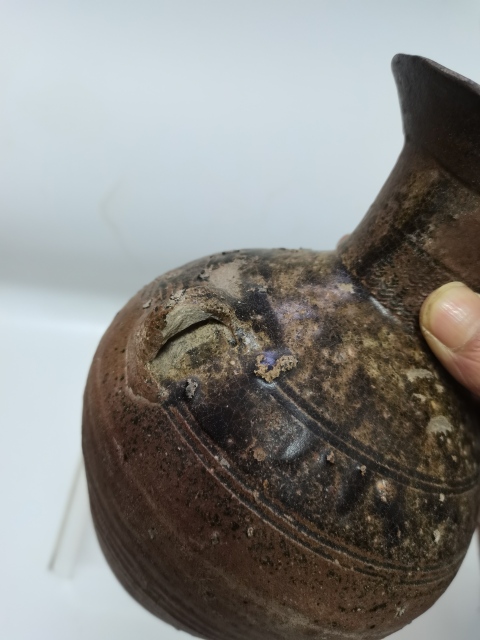 古玩陶瓷青釉雙系瓶拍賣,當前價格3888元