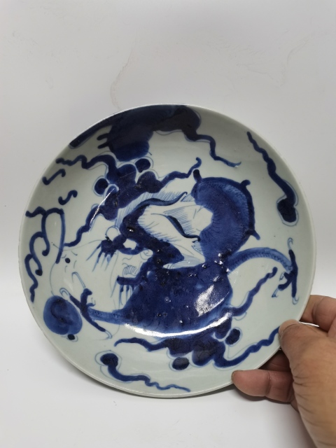 古玩陶瓷過墻龍盤拍賣,當前價格5000元