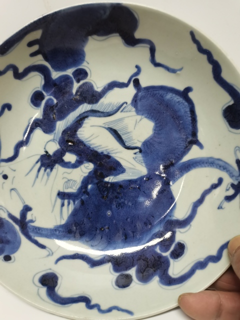 古玩陶瓷過墻龍盤拍賣,當前價格5000元