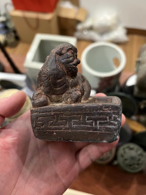 古玩陶瓷文房獅子擺件拍賣，當前價格299元