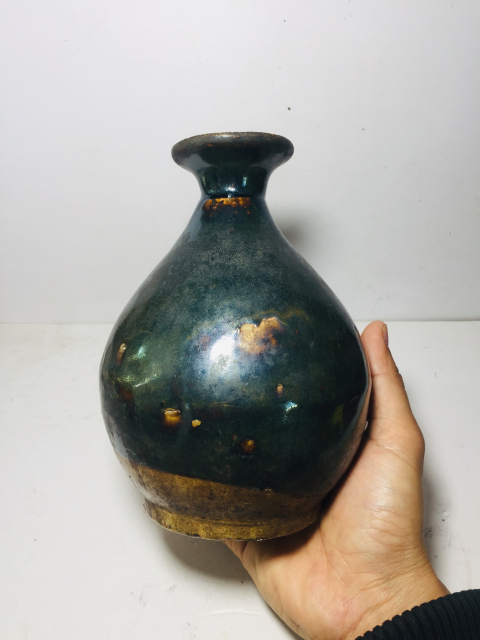 中国古玩 天目釉小壺 11cm9cm【桐箱付】 - メルカリ