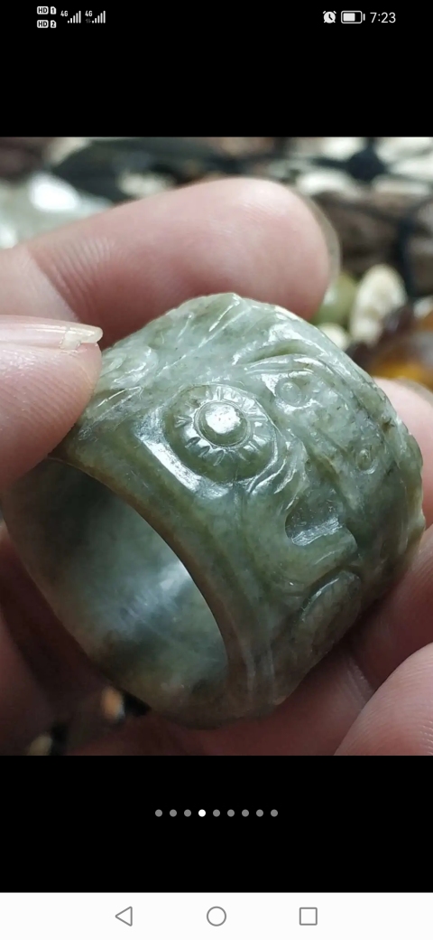 古玩玉器創匯獨山玉扳指拍賣，當前價格299元