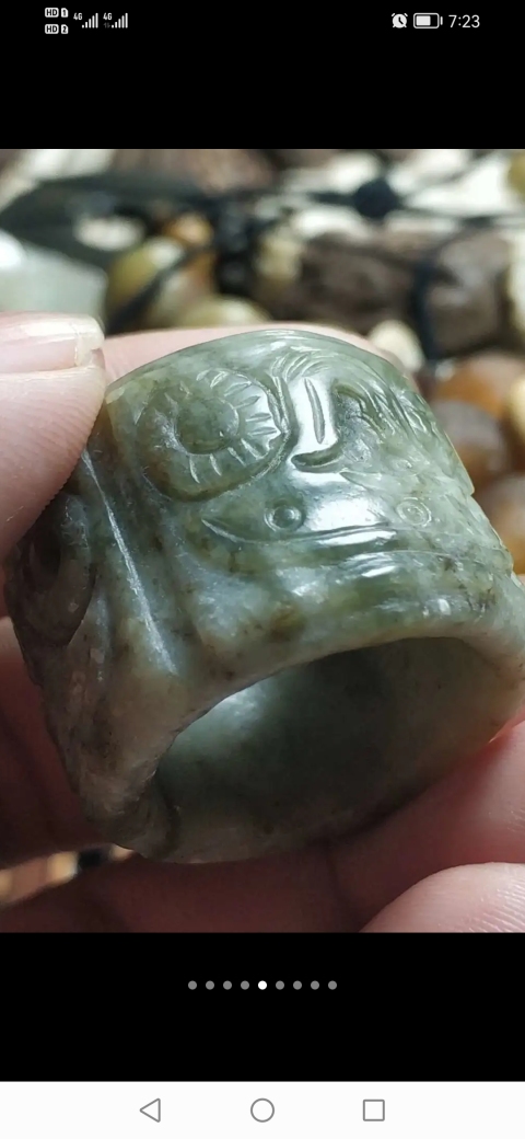古玩玉器創匯獨山玉扳指拍賣，當前價格299元
