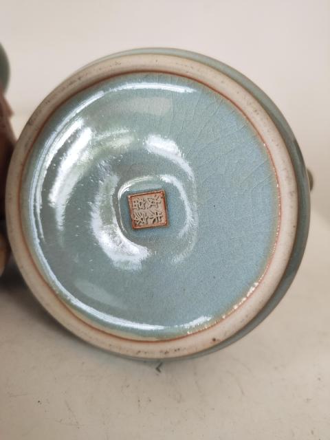 古玩陶瓷精品當代汝窯壺一對拍賣,當前價格699元