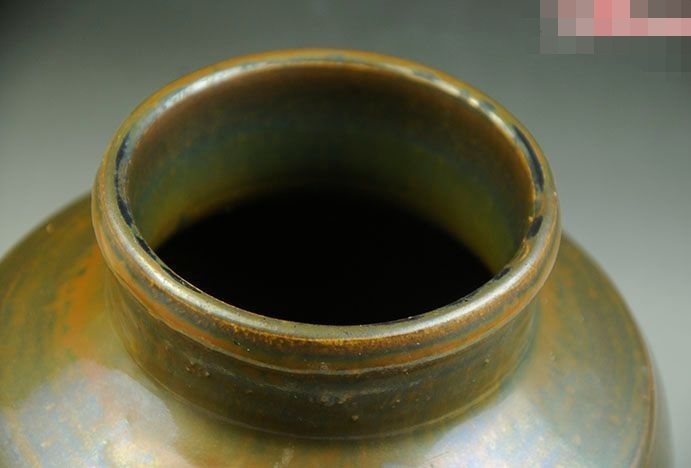 古玩陶瓷磁州窯紫金釉唇口罐拍賣，當前價格500元