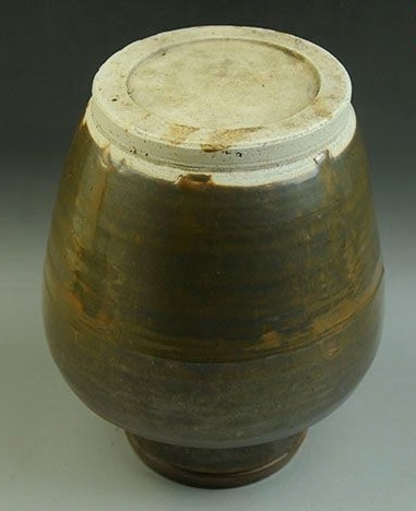 古玩陶瓷磁州窯紫金釉唇口罐拍賣，當前價格500元