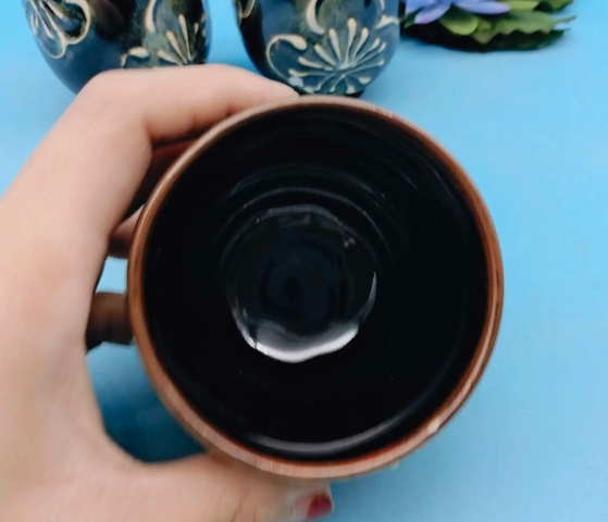 古玩陶瓷八十年代烏金釉杯拍賣，當前價格220元