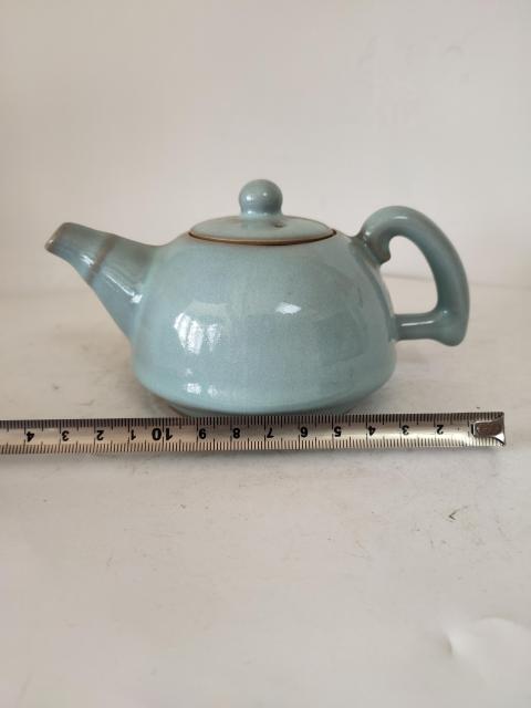 古玩陶瓷精品當代青釉執壺拍賣,當前價格369元