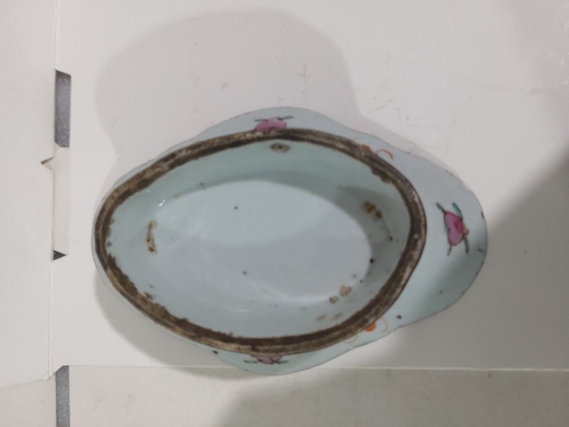 古玩陶瓷晚清人物紋粉彩貢盤拍賣,當前價格1150元
