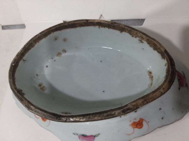 古玩陶瓷晚清人物紋粉彩貢盤拍賣,當前價格1150元