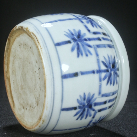 古玩陶瓷晚清·青花花卉爐拍賣,當前價格888元