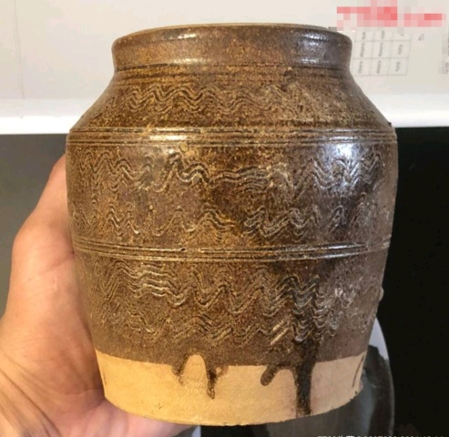 古玩陶瓷宋元褐釉罐拍賣，當前價格600元