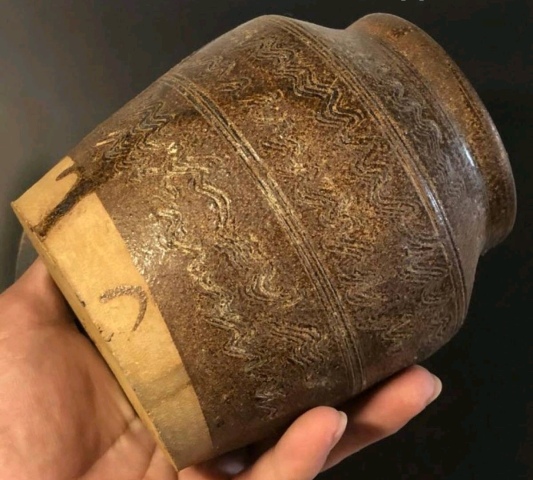 古玩陶瓷宋元褐釉罐拍賣，當前價格600元
