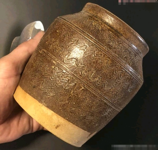 古玩陶瓷宋元褐釉罐拍賣，當前價格600元