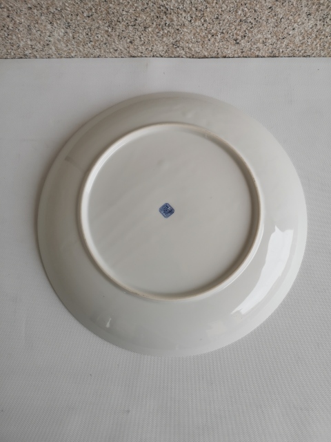 古玩陶瓷八十年代花鳥紋青花盤拍賣，當前價格298元