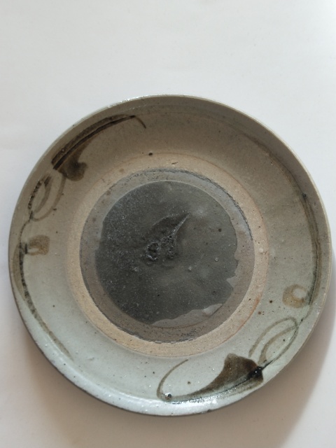 古玩陶瓷青瓷青花花卉紋盤拍賣，當前價格80元