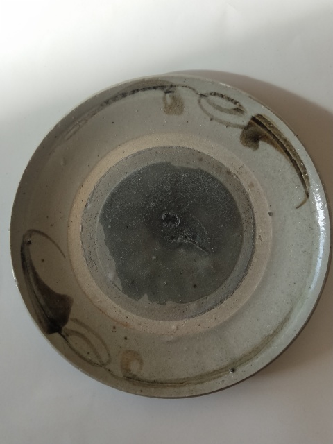 古玩陶瓷青瓷青花花卉紋盤拍賣，當前價格80元