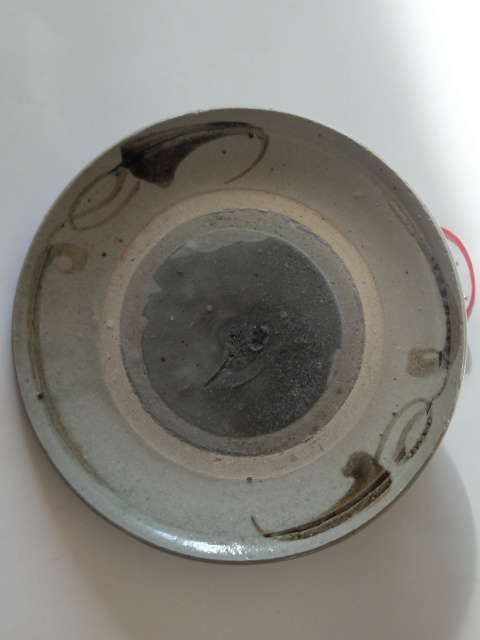 古玩陶瓷青瓷青花花卉紋盤拍賣，當前價格80元