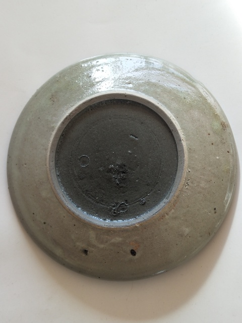 古玩陶瓷青瓷青花花卉紋盤拍賣，當前價格80元