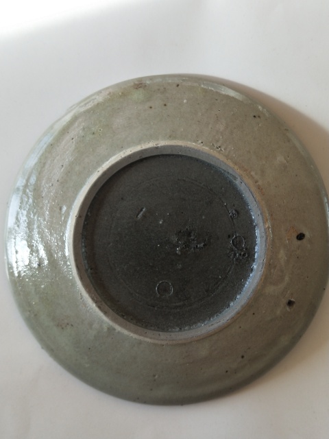 古玩陶瓷青瓷青花花卉紋盤拍賣，當前價格80元