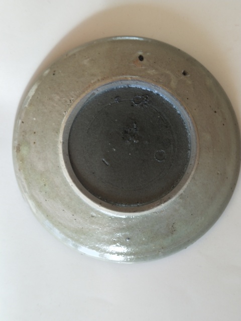 古玩陶瓷青瓷青花花卉紋盤拍賣，當前價格80元