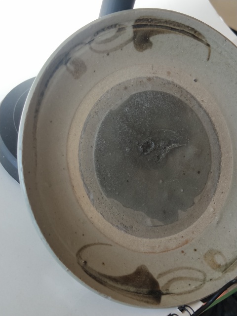 古玩陶瓷青瓷青花花卉紋盤拍賣，當前價格80元