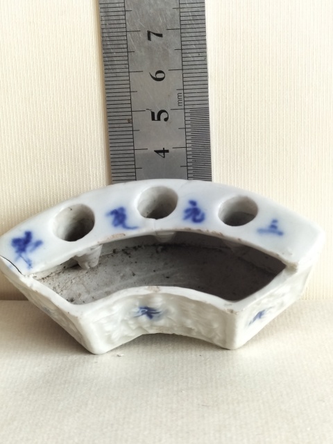 古玩陶瓷晚清青花文房水呈筆插拍賣,當前價格99元