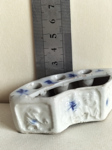 古玩陶瓷晚清青花文房水呈筆插拍賣,當前價格99元