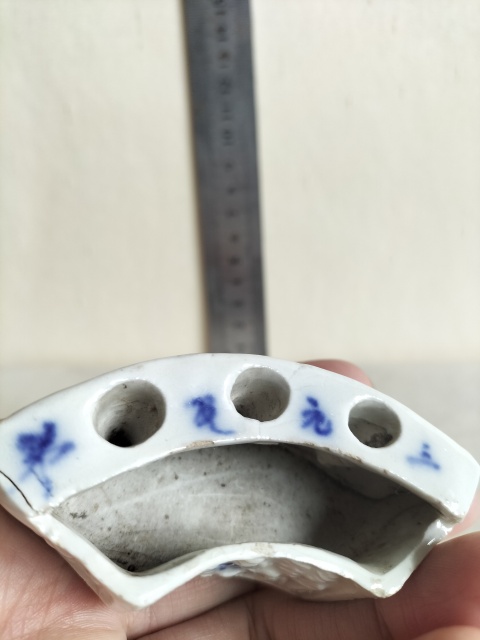 古玩陶瓷晚清青花文房水呈筆插拍賣,當前價格99元