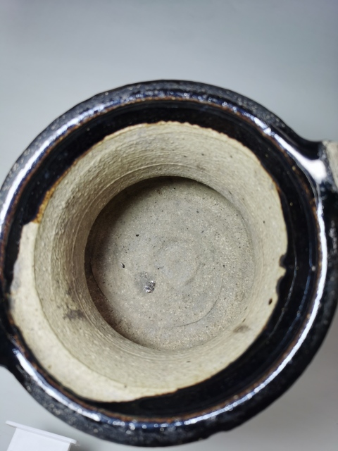 古玩陶瓷元末明初褐釉三足香爐拍賣，當前價格1280元