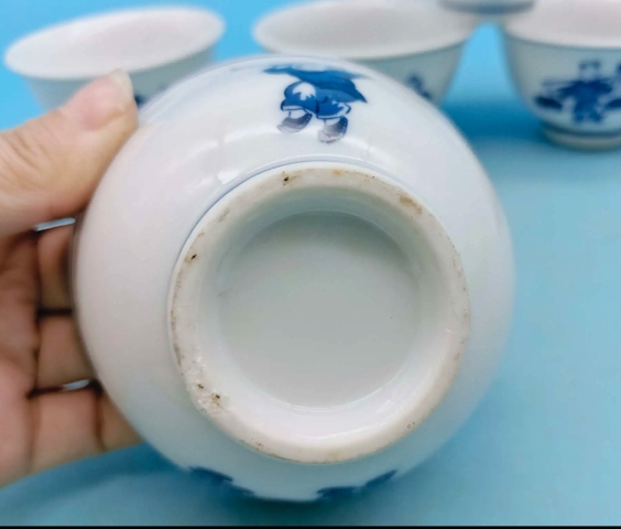 古玩陶瓷六十至八十年代嬰戲紋青花杯拍賣,當前價格260元