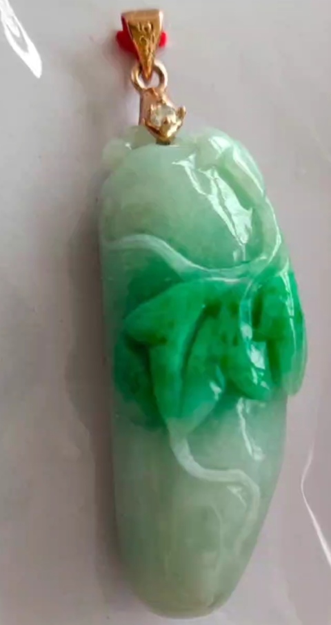 古玩玉器翡翠瓜果天然緬甸翡翠A貨帶陽綠綠翠福瓜拍賣,當前價格3999元