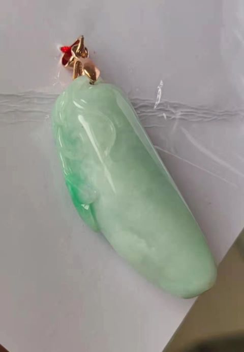 古玩玉器翡翠瓜果天然緬甸翡翠A貨帶陽綠綠翠福瓜拍賣,當前價格3999元