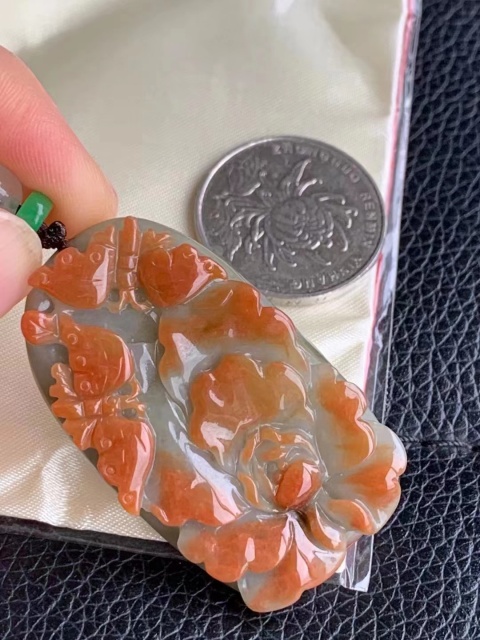 古玩玉器A貨天然翡翠紅翡47×27×7.8 和和美美 完美水潤(rùn) 紅翡證號(hào)4030-2637拍賣,當(dāng)前價(jià)格3888元