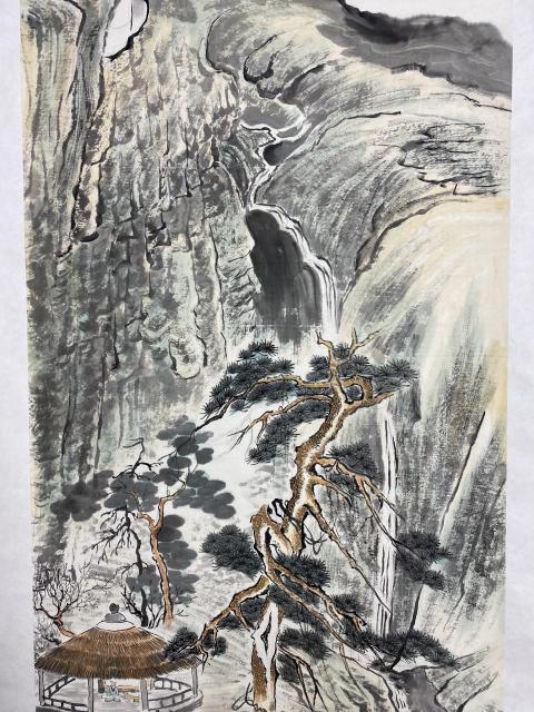 古玩字畫(huà)中美協(xié)劉祖國(guó) 山水圖帶合影拍賣(mài),當(dāng)前價(jià)格1288元
