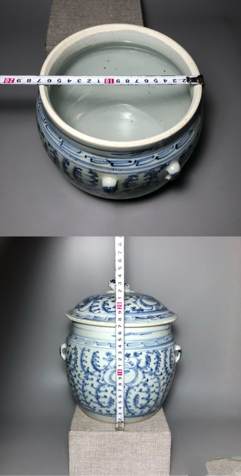 古玩陶瓷【道光】清代道光至咸豐纏枝花卉紋四系粥罐拍賣,當前價格0元