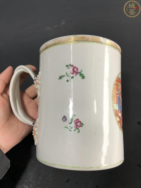 古玩陶瓷清中廣彩人物故事馬克杯拍賣，當前價格4800元