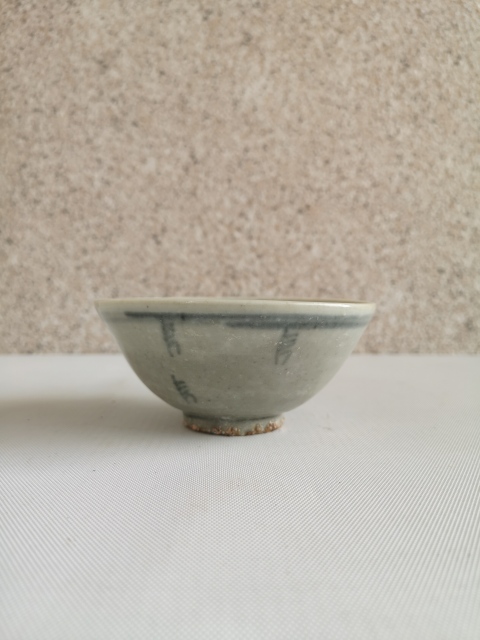 古玩陶瓷晚明吉語紋青花碗拍賣,當前價格350元