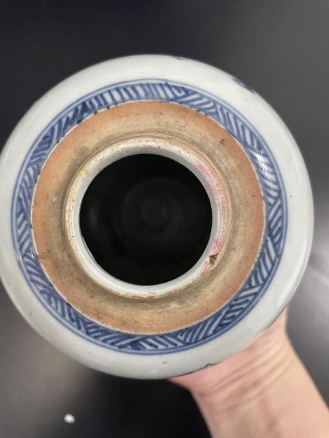 古玩陶瓷精品民窯 清·乾隆細(xì)路青花山水人頭罐拍賣,當(dāng)前價格2680元