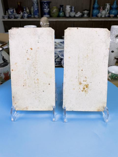 古玩陶瓷民國 精品粉彩麻姑獻壽圖瓷板一對拍賣，當(dāng)前價格1900元