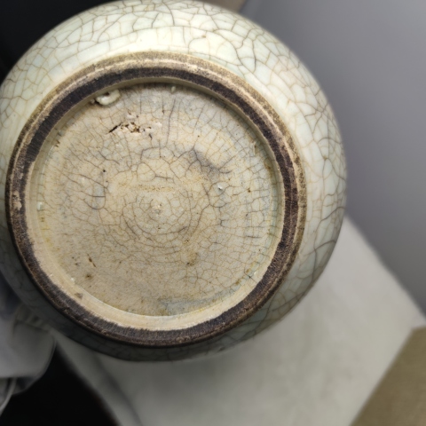 古玩陶瓷清早期順治哥釉砵式爐【附域鑒研究院實物鑒真】拍賣，當前價格6000元